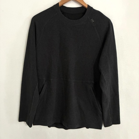 Lululemon At Ease Crew Pullover Sweashirt Mens Size M Stretch Pockets Gym Active - Picture 1 of 9